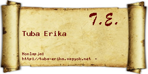 Tuba Erika névjegykártya